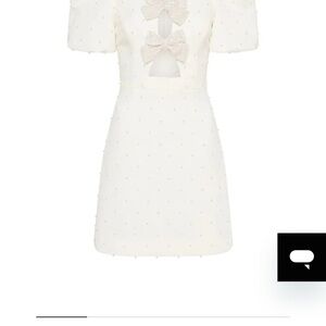 REBECCA VALLANCE Bridal Ophelia bow-detail minidress